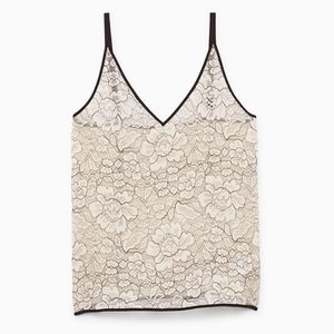 Aritzia babaton lace camisole in navy